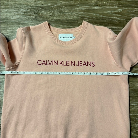Pink Coral Calvin Klein Jeans Sweatshirt Size M - Picture 5 of 7